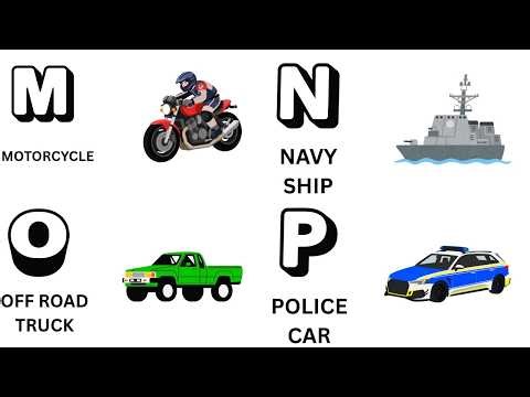 Transportation ABC Phonics Song for Nursery & KG Kids | Learn Vehicles A to Z