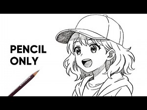 How to Draw Cute Anime Girl with a Cap | Step by Step