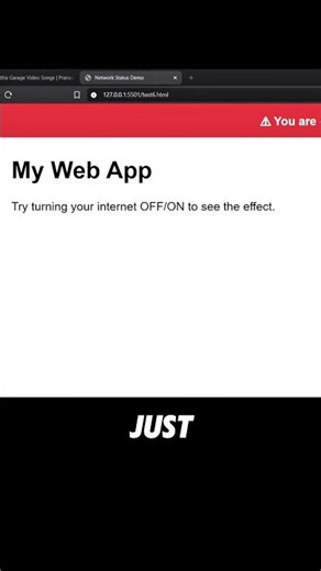 How Does a Website Know You're Offline? 😳 | JavaScript Project #coding #programming #viral #shorts