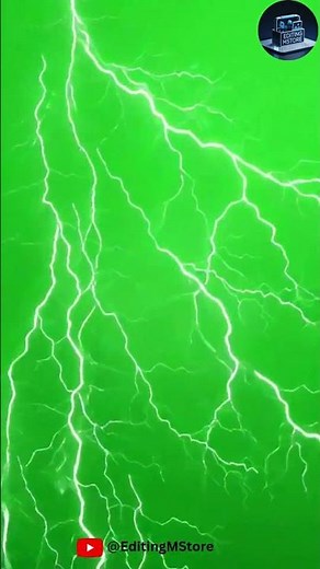 ⚡Thunder & Lightning Greenscreen Effect -1 | Free Chroma Key | No Copyright #greenscreen