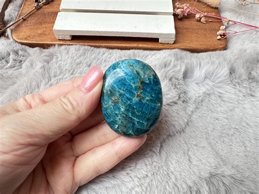 Beautiful Small Apatite Palm Stone - Etsy