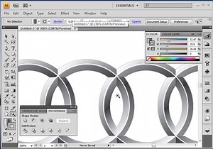Logo de Audi vectorizado en Illustrator CS4
