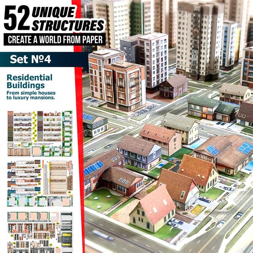 Paper City, Paper Model, City-builder Part 4 - Etsy Canada