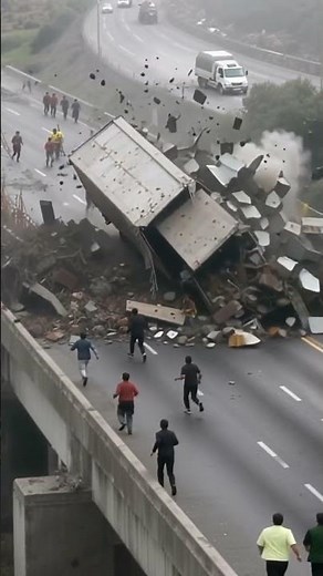 Fixed Cctv Capturing Massive Bridge Collapse #fixed #cctv #capturing #massive #bridge #collapse #ai