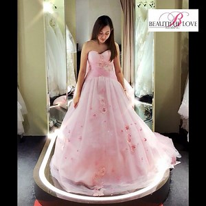 Here's our pretty bride-to-be, Tiffany, with the new dress, Pollen by Beautiful Love Wedding. #ItsCoolToBeABLWBride RSVP to our upcoming in-house event at www.BeautifulLoveWedding.com/RSVP | Beautiful Love Wedding