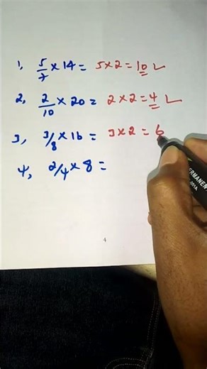 How to multiply the fractions with natural numbers