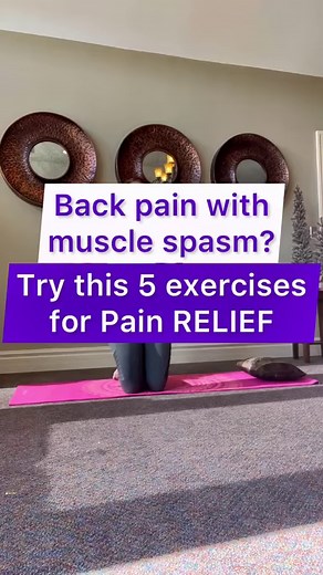 Severe muscle spasms in the lower back? Try this five exercises 2-3 times a day. posterior pelvic tilt in supine, Single knee to chest, double knee to chest and circles. splinx pose and breath, Cat and camel, child pose Sleep with your feet propped up. By:@smartfunctionalfitness #backpain #lowbackpain #backpainrelief #lowbackpainrelief #chronicbackpain #backpainexercises #backpaintreatment #nomorebackpain #backpainsolution #backpainrehab #backpainmanagement #lowbackpainexercises #painscience #pa