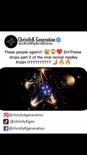 ChristlyK Generation 📸📹 on Instagram: "After blowing the Internet with the revival medley I, Em'Praise @empraisegh release a second powerful praise session. Powerful compilations of your favorite chant tunes woven together into a sensational spirit filled praise jam. A masterpiece 🔥♥️🫸🏽 It's out now on all streaming platforms. The video is out on YouTube ❤️ #empraiseinc #jesús #christianblogger #trendingreels #viral"