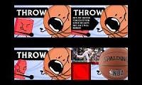 Mix of 4 videos from youtube : BFB 9: This Episode Is About Basketballs Quadparison