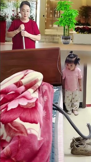 Baby playing with dad 😂 Dad's secret prank started! Successfully made his baby smell his shoes 🤣💛💜