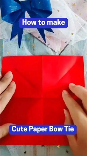 Origami bow folding technique for beginners #origamicraft #crafts