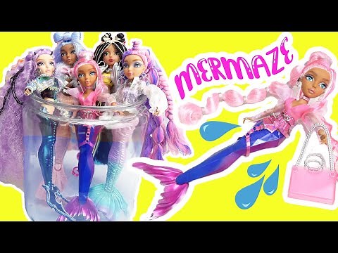 Mermaze Mermaid Dolls Find Treasure Surprises + DIY Mermaid Garden Craft