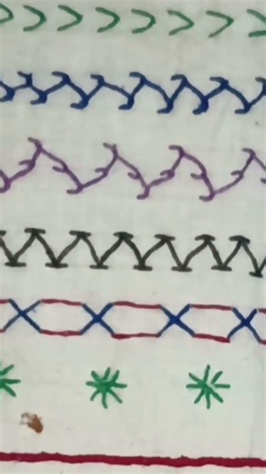 Types of Basic Stitches🧵| easy Embroidery#stitching #handstitch #sewingtutorial#diycraft #sewing