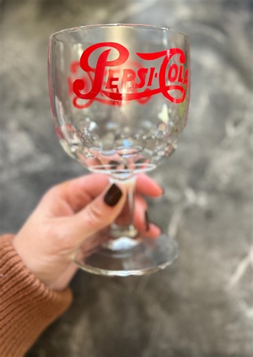 Vintage Pepsi-cola Goblet Glasses, Set of 2 - Etsy