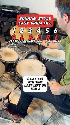 How to play a John Bonham Style Drum Fill in Minutes! #drums