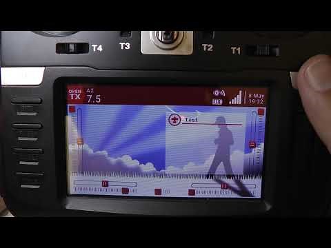 OpenTX setting up the main screen for telemetry / sensors on a RadioMaster TX16s