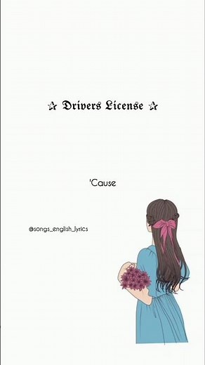 drivers license- Olivia Rodrigo• lyrics ♡