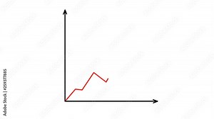 Motion infographic with graph for presentations. Chart animation with increasing business data.