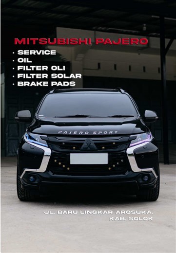 Mitsubishi Pajero Sport • Service • Oil • Filter Oli • Filter Solar • Brake Pads “Proper Maintenance For You Vehicle”