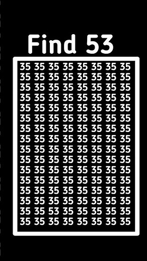 find the number 53 in 4 second #youtubeshorts