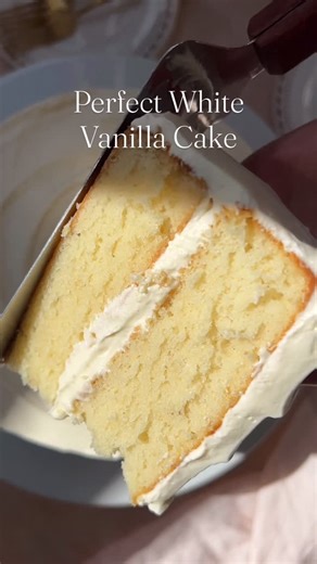 Christina Marsigliese - Food Scientist on Instagram: "The Best White Vanilla Cake! It is plush: so soft, fluffy and moist with pure vanilla flavor. These gorgeous cake layers are covered in my Vanilla Whipped Ganache Frosting and it is like a slice of heaven. Get the recipe on my site. Link in bio. https://scientificallysweet.com/best-white-cake-recipe/ Yellow marble backdrop by @bessiebakesbackdrops #bestvanillacake #vanillacake #vanillalayercake #whitecake #whitecakerecipe #recipe #scientifica