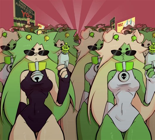 looped version of epic alien army walking!!👽#animation