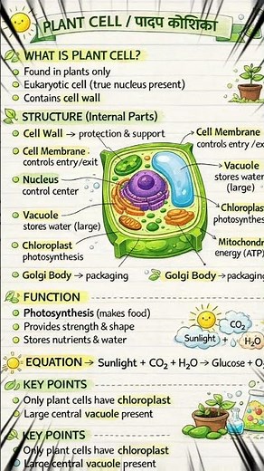PLANT CELL (पादप कोशिका)#education #shortvideo #shorts #viral #Biolife_official