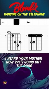 Blondie - Hanging On The Telephone | Scrolling Guitar Chords & Lyrics #guitarcover #guitartabs