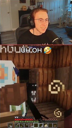 We accidentally let the monster in! #minecraft #minecraftshorts