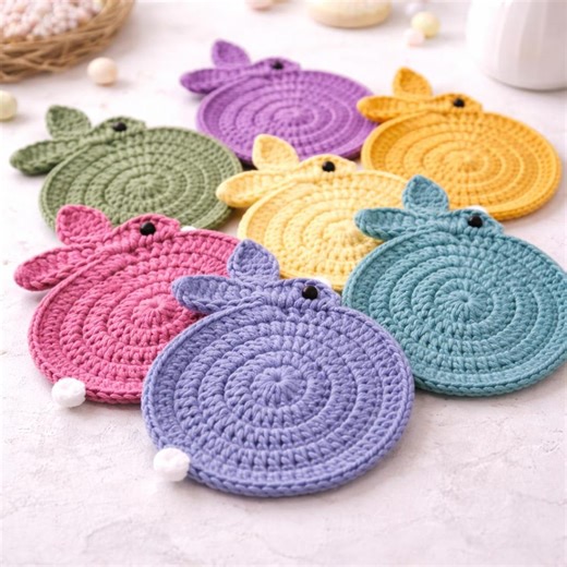 Bunny Coaster Crochet Pattern, Easter Gift, Kitchen Decor, Table Amigurumi, Project for Beginner - Etsy UK