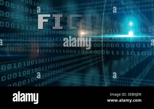 Animation of fight over binary code and lights. Video games, communication, colour and movement concept digitally generated video Stock Video Footage - Alamy