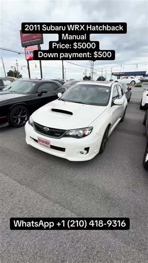 2011 Subaru WRX Hatchback - Turbo, Manual, and AWD Fun! This White 2011 Subaru WRX Hatchback is everything an enthusiast dreams of - turbocharged power, manual transmission, and Subaru's legendary Symmetrical All-Wheel Drive packed into a versatile hatchback body. It's as ready for the daily grind as it is for weekend adventures. ✅2.5L Turbocharged Boxer Engine - Strong, responsive, and addictively fun ✅5-Speed Manual Transmission - Total control in your hands ✅All-Wheel Drive (AWD) - Grip and c