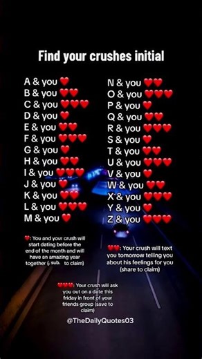 Find your crushes initials #youtubeshorts #shorts #love