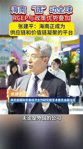 Hainan “Chains” the World: RCEP and Policy Synergies – Zhang Jianping on Hainan Emerging as a Hub...