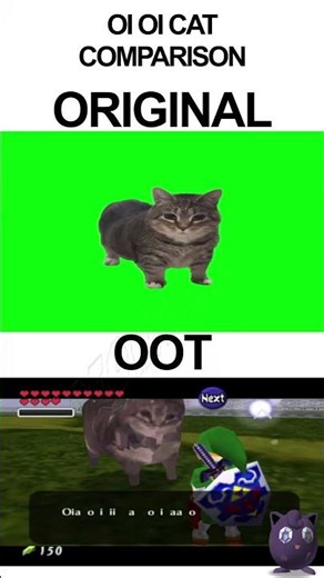 oi oi cat original vs oot version comparison #shorts