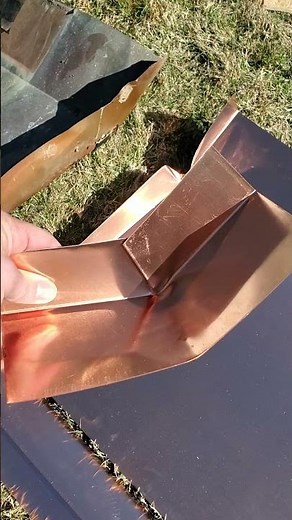 Copper roof flashing detail comparison. Soldered VS. fold.