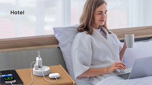 TROND Travel Power Strip - Retractable Extension Cord 5ft Ultra Thin Flat Plug, Retractable Power Strip with 3 AC Outlets 3 USB Ports (2 USB C), Cruise Ship Essentials, for Home Hotel Dorm Room, White