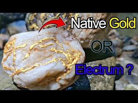 Ancient Volcanic Stream Yields Rare Gold Specimens ! – Native Gold or Electrum ?