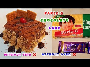 5 minutes Fireless Cooking Recipe | Soft, Tasty, Fluffy Parle G Bread Cake | Parle G Chocolate Cake