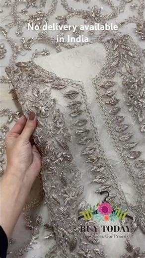 Handmade Sui Gotta Work on Pure Organza Dyeable Fabric Heavy Shirt With Jall Dupatta 2Pc Dress