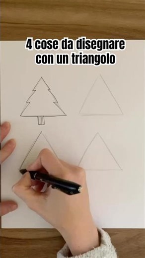 4 Easy Things to Draw with a Triangle 🔺 #drawing #learntodraw