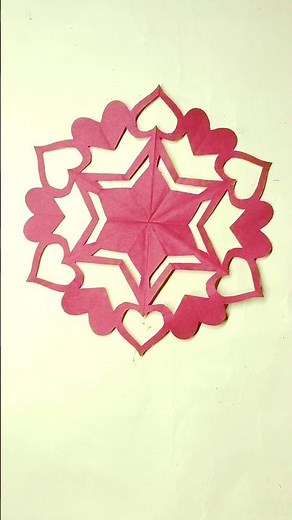 Easy Heart Shaped Paper Cutting ❤️ | DIY Paper Craft Ideas #shorts #trending #papercutting #diy