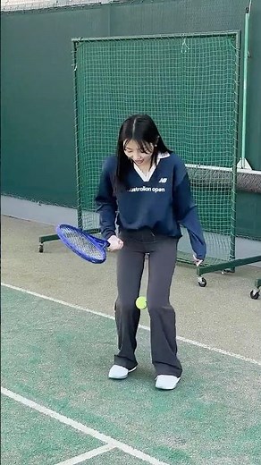 もし⭕️⭕️ができるなら...ノーバウンドキャッチに挑戦できます！#Shorts #tennis