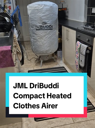 JML DriBuddi Compact Heated Clothes Airer - 850W Electric Drying Machine with Fold-Out Legs & 10kg Capacity for Efficient Laundry. #laundry #drylaundry #laundryhack #laundryday #tiktokmademebuyit