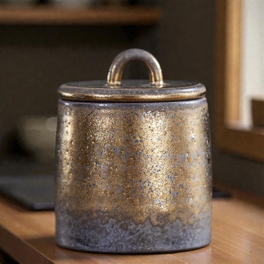 Handmade Japanese Ceramic Tea Canister With Lid, Rustic Wabi Sabi Storage Jar for Tea Coffee Sugar, Minimalist Kitchen Counter Decor  - Etsy