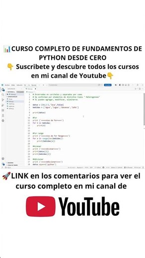 🐍 ¿Sabías que las LISTAS son la estructura más usada en Python? 🚀
