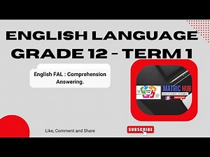 Grade 12 English Comprehension Answering Techniques