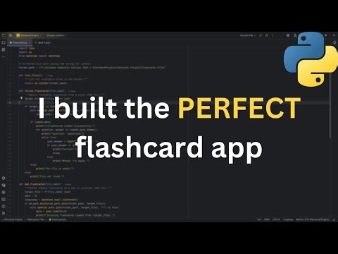 Creating the PERFECT flashcard app | Python