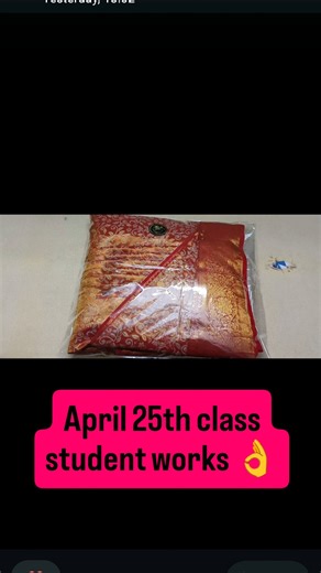 April 25th class student works 👌#sareeprepleatingandfolding 8919565497
