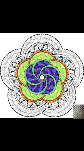 Zentangle #shorts #coloring #coloringart #zen #zentangle #mandala #mandalaart